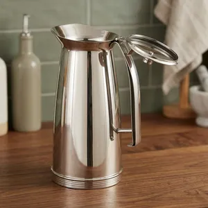 Carafe en acier inoxydable Silicoma Dezire avec finition miroir, couvercle à bascule et levier de commande, qualité alimentaire - Product Image 2