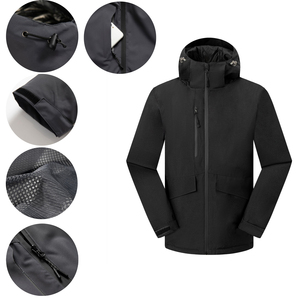 Chaqueta de esquí de invierno para hombre, ecológica, de lona, impermeable, a prueba de viento y acolchada - Product Image 6