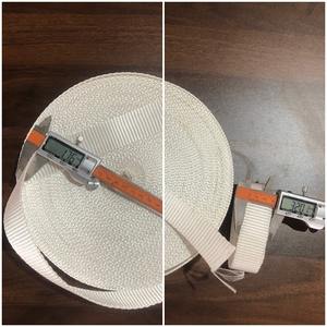 SANBOO Certified Premium Custom Size White Polyester High-Strength <b>Ratchet</b> <b>Strap</b> 2300Kg Load Capacity Robust Industrial Cargo - Product Image 4