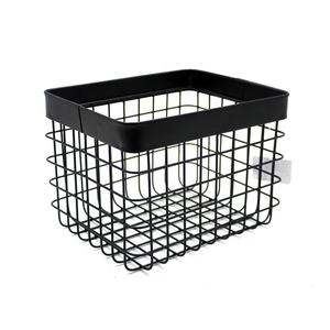 Hot Selling Classic Style Matt Black Iron Rectangular Shaped <b>Storage</b> Metal Basket Handmade Customized - Product Image 1