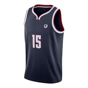 <b>Navy</b> Red Basketball Jersey for Men Sleeveless Athletic Team Uniform Lightweight Sportswear Breathable Competition Game Training - Product Image 1