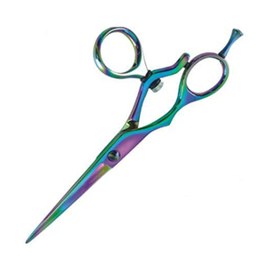 Tijeras Profesionales de Titanio para Cortar el Cabello, Tijeras de Peluquería de Acero Inoxidable, Mango Inclinado, Tensión Ajustable - Product Image 4