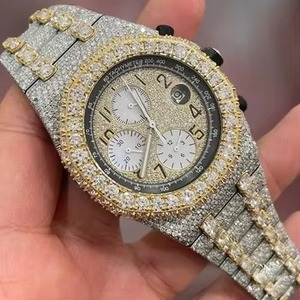 Reloj Mecánico de Lujo con Diamantes Moissanite VVS de Alta Calidad para Hombre, Estilo Hip Hop, Chapado en CVD, Moderno y Elegante - Product Image 1