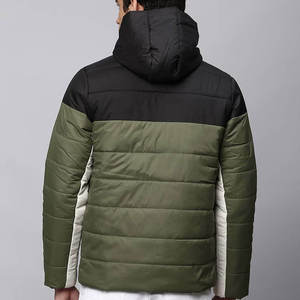 <b>Men</b> Hooded Quilted Bubble <b>Jacket</b> Waterproof 100% Polyester <b>Warm</b> Full Zip Lightweight Casual Winter Comfortable Regular Fit - Product Image 5