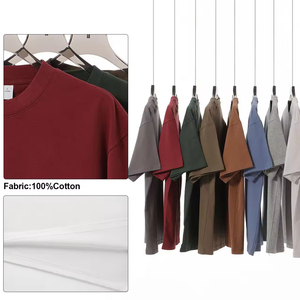 Camisetas al por Mayor de 300 g/m², 100% Algodón, Gruesas, Extra Grandes, Personalizadas, Lisas, para Hombre, Cuello Redondo, Holgadas - Product Image 3