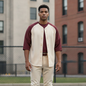 High End Stitched Tackle Twill Custom <b>Baseball</b> Uniform Contrast Piping Dry Fit Mens League Game Day Wear Wholesale - Product Image 5