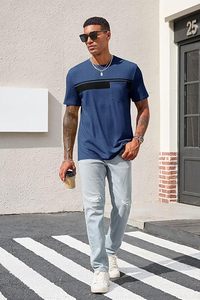 Men's Casual <b>T</b>-<b>Shirt</b> Short Sleeve Regular Fit Crewneck Tee Summer Graphic Tops <b>with</b> <b>Pocket</b> - Product Image 5