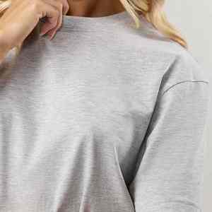 ชุดเซ็ตเสื้อยืดคอตตอนเจอร์ซีย์และกางเกงขาบานผ้าคอตตอนเจอร์ซีย์สำหรับผู้หญิง เนื้อผ้านุ่ม สวมใส่สบาย เหมาะสำหรับออกกำลังกาย - Product Image 4