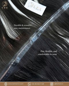 LEXHAIR ผมแท้เวียดนามแบบเวอร์จิ้น ดอนเนอร์เดียว ยี่ห้อ DAmelio กำลังเป็นที่นิยม สีตามสั่ง ขายส่ง ผมเวียดนามแท้ 100%  แบบ Parted Lace - Product Image 3