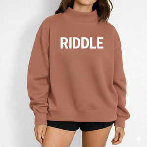 Pull oversize pour femme, col montant, style hiver 2026, coupe décontractée, look confortable, 100 % coton, logo avant, style urbain - Product Image 5