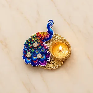 Porte-bougie rond en tissu avec embellissement en perles, fait main, moderne, décoration de Noël, de Pâques et de la maison - Product Image 4