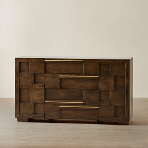 Cómoda Moderna de Lujo de Madera de Teca, Armario de Almacenamiento Independiente para Dormitorio, Mueble Multifuncional para Vestidor y Hogar Aman - Product Image 1