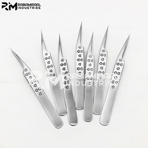 Pince à cils RMI à pointe droite, nouveau design, logo cœur, en acier inoxydable, pince à cils professionnelle - Product Image 6