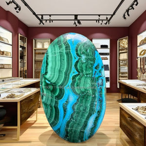 Crisocola Natural al por Mayor, Gema de Malaquita de Alta Calidad, Corte Ovalado para Joyería, Verde, Tamaños Variados - Product Image 2