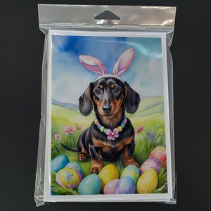Whimsical Dachshund <b>Easter</b> <b>Egg</b> <b>Hunt</b> A7 Greeting Cards Pack of 8 Blank Note Cards with Envelopes Size 5x7 - Product Image 3