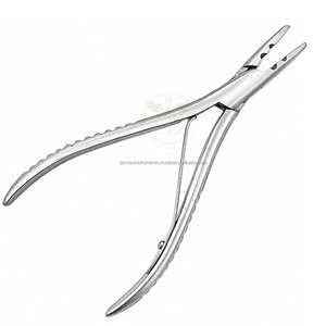 Pince à cheveux en acier inoxydable argenté de 7 pouces avec deux trous, outils de retrait d'extensions de cheveux en kératine (pince de 7 pouces) - Product Image 1