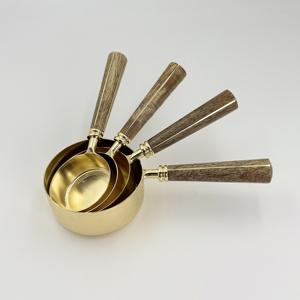 Nuevas Tazas Medidoras de Acero Inoxidable con Recubrimiento PVD Dorado Hechas a Mano, Hermosas Herramientas de Medición de Acero Inoxidable - Product Image 1