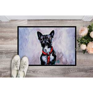 Nuevo felpudo Boston Terrier Ziggy antideslizante lavable de pila baja para interior/exterior alfombra de entrada 18H X 27W alfombrilla para puerta delantera - Product Image 2