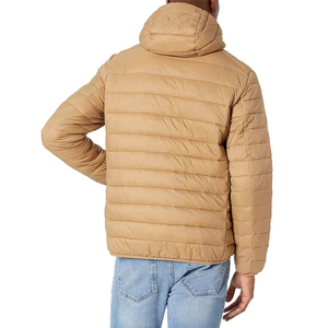 Custom <b>Men's</b> <b>Long</b>-Sleeve Puffer <b>Jacket</b> for Winter Adventure Outdoors Waterproof Shell with Fleece Lined Hood and Front Logo - Product Image 2