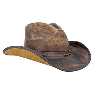 Sombrero de Vaquero Unisex Personalizado con Ala Ancha y Banda de Cuero, Diseño Liso, para Viajes, Pesca, Deportes al Aire Libre, Color Personalizado - Product Image 1