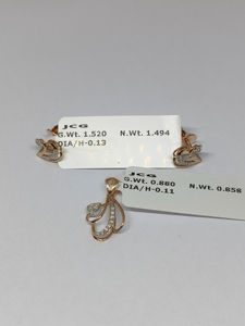 IGI Certified Premium Luxury Women's 14K Rodio Plateado Diamante Colgantes Encantos Impresionante Elegante Rosa Oro Blanco Alta Calidad - Product Image 3