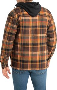 Veste en flanelle de coton doublée de sherpa pour homme, taille XL, style vintage, grande taille, manteau tricoté, motif à carreaux imprimé, pour adultes - Product Image 2