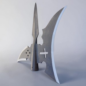 Tête de hallebarde médiévale en acier au carbone forgé, réplique historique, objet décoratif, de collection, outil personnalisé, type hache, Dark Hammer Art - Product Image 4