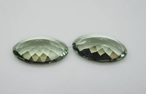 Lot en vrac de qualité supérieure de pierre cabochon à facettes en améthyste verte naturelle pour la fabrication de bijoux - Product Image 2