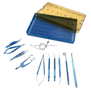 Juego de Instrumentos Quirúrgicos, Herramientas Oftálmicas Manuales Clase I para Operaciones Quirúrgicas, Color Azul - Product Image 2