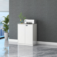 Armoire de bureau compacte en métal 2026 à bas prix, armoire de rangement polyvalente en acier blanc de faible hauteur