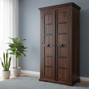 Armario Moderno de Madera Maciza con Doble Puerta para Dormitorio, Armario de Almacenamiento, Ropero Independiente Grande - Product Image 4