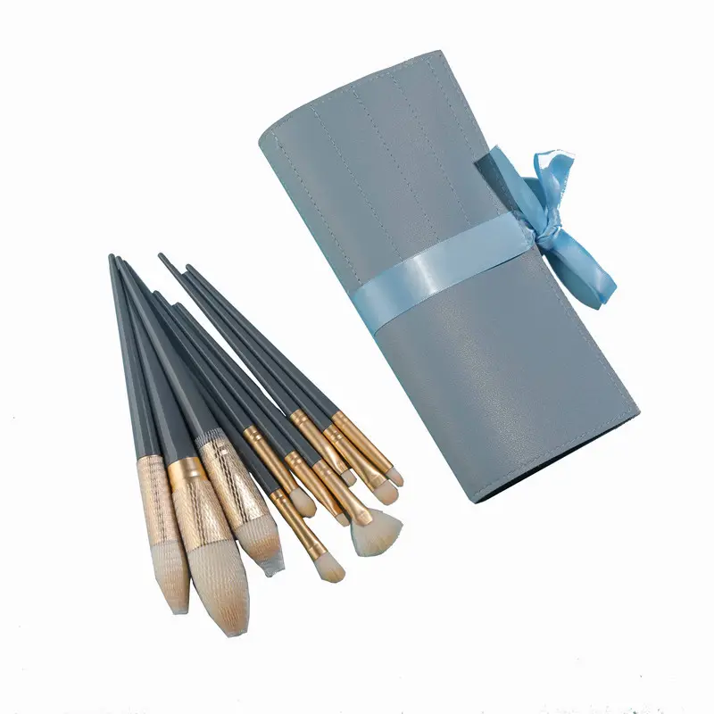 Factory Price Direct Supply 10pcs Makeup Set blue Makeup Brush Set Private Label Eye Makeup Brushes Set