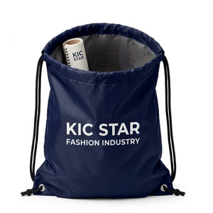 Custom Logo Print Polyester Drawstring <b>Bag</b> Durable Water Resistant <b>String</b> Backpack High Quality Drawstring <b>Bag</b> Made In Pakistan - Product Image 5