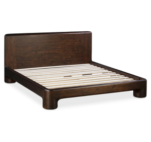 Base de Cama King Size de Madera de Teca Sólida Amangiri, Acabado Oscuro, Patas Gruesas Redondeadas, Estilo Minimalista Contemporáneo y Confortable - Product Image 4