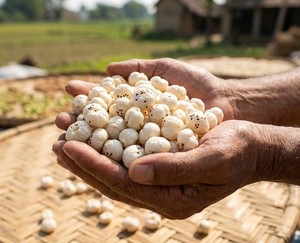 Semillas de loto y makhana crudas de calidad de exportación, seleccionadas en India para suministro a granel constante de un exportador indio de makhana. - Product Image 4