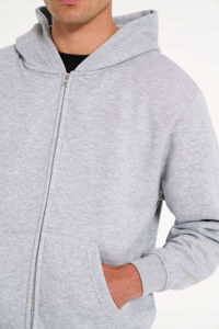 Sweat à capuche zippé pour homme 100% coton, imprimé sur mesure, style streetwear, molleton thermique hiver, coupe-vent et respirant - Product Image 3