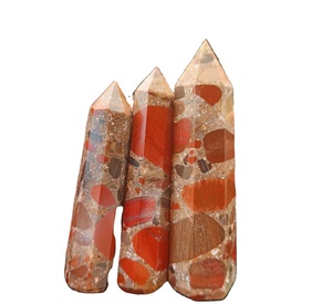 Obelisco de Jaspe Rojo Conglomerado de Alta Calidad, Escultura de Cristal Natural de Gujarat al por Mayor para Sanación, Reiki, Meditación y Decoración del Hogar - Product Image 3