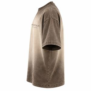 T-shirt en coton oversize pour homme, style streetwear, col rond, manches courtes, jersey respirant, logo sur le devant, design personnalisable - Product Image 3