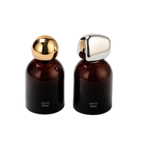Botol Parfum Kaca Coklat Silinder Mewah 50ML Grosir