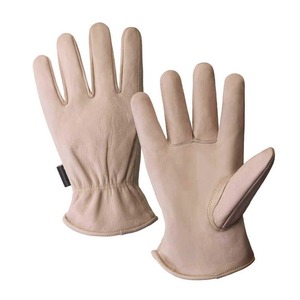 Leather Driver <b>Gloves</b> Anti-Slip <b>Moisture</b>-Wicking Silicone-free Multifunction Truck Warehouse Garden Farm Men Women Yard Work - Product Image 3