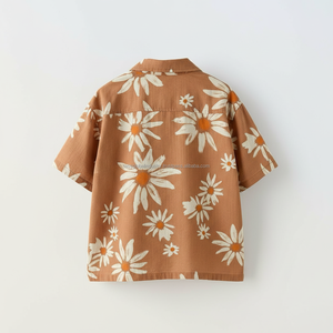 Chemise à col cubain pour homme, à manches courtes, à motifs floraux, respirante, sur mesure, OEM, vente en gros - Product Image 2