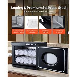 Chauffe-serviettes de spa de grande taille 5 gallons, armoire en acier inoxydable, étagères, chauffage complet pour salon, barbier, chauffe-cire pour massage - Product Image 4