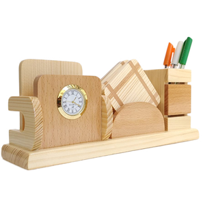 Wooden Pen Stand Natural Wooden Pen Holder and <b>Watch</b> Stand for Clock/Calender/Mobile Multifunction Stand For Office Used - Product Image 4