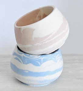 Recipiente de Cerámica Artesanal para Velas, Acabado Mármol, Dos Tonos, Múltiples Mechas, Larga Duración, Elegante Decoración de Lujo para el Hogar, Centro de Mesa - Product Image 5