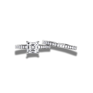 Bague de fiançailles pour femme en diamant taille princesse, plaqué or 14 carats, style classique, certifiée IGI - Product Image 2