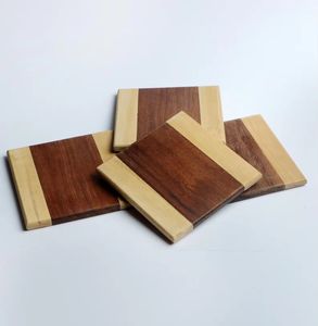 Eco-Friendly Natural <b>Wooden</b> Coaster <b>Set</b> Hot Selling Handmade Product Luxurious Wood <b>Tea</b> Cup Coaster Manufacturer and Exporter - Product Image 1