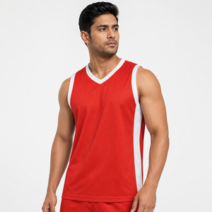 Camisetas de Baloncesto Sublimadas para Hombre, sin Mangas, con Número Personalizado, Cuello en V - Product Image 6