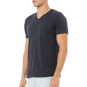 T-shirt pour homme sans étiquette, léger, en coton doux, col rond et col en V - Product Image 5