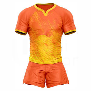 ชุดยูนิฟอร์มรักบี้ชายหญิงแบบสั่งทำพิเศษ เนื้อผ้าระบายอากาศ โพลีเอสเตอร์ 100% เสื้อเจอร์ซีย์ กางเกงขาสั้น ขายส่งชุดรักบี้สำหรับนักกีฬาทุกระดับ - Product Image 1