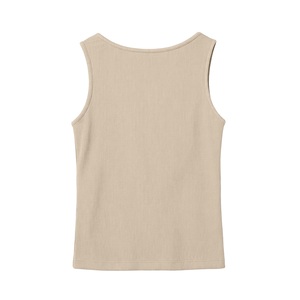 Tops Cortos Personalizados de Alta Calidad con Logotipo para Mujer, Chaleco sin Mangas con Cuello Redondo, Tops Cortos de Punto Acanalado para Mujer, Verano - Product Image 2
